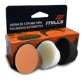KIT DE BOINAS DE ESPUMA CORTE, REFINO E LUSTRO ROTATIVA 1,2 POLEGADAS MILLS