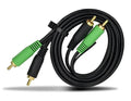 CABO RCA 4MM PRETO COM TRANSPARENTE PARA SOM AUTOMOTIVO 1M SVART