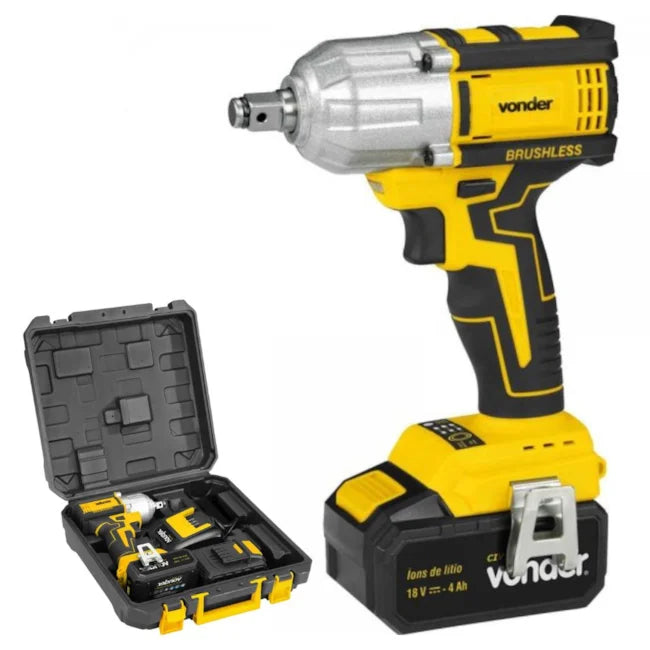 CHAVE DE IMPACTO 1/2" Á BATERIA 18V BIVOLT VONDER