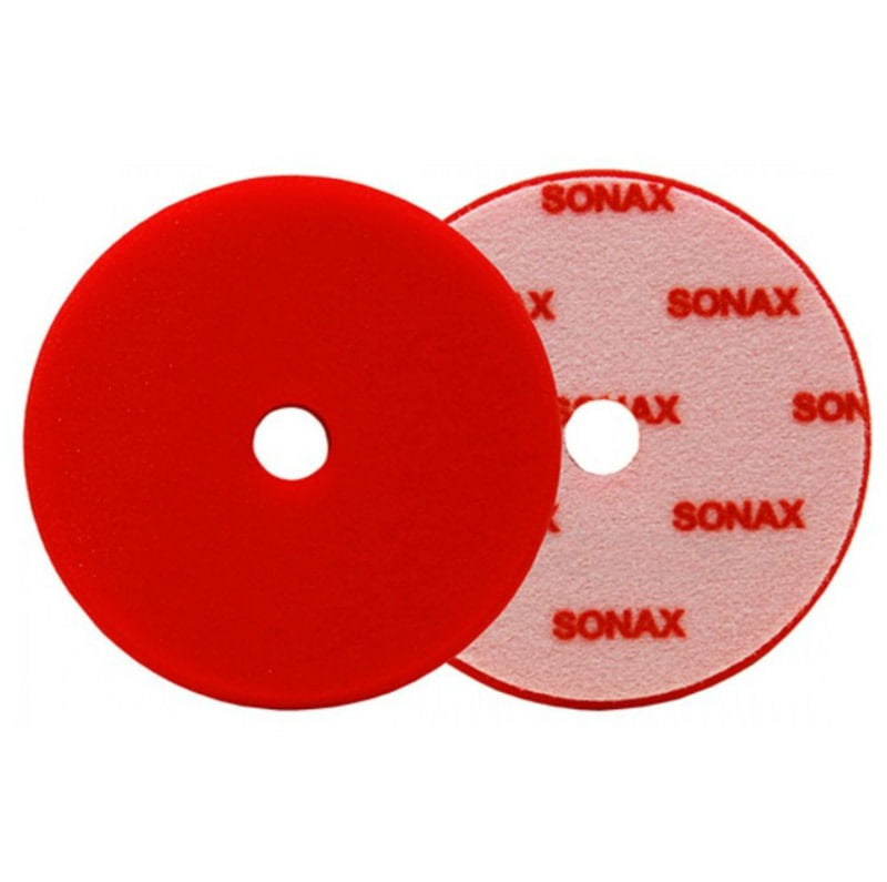 BOINA DE ESPUMA 165MM C/ FURO SONAX VERMELHA