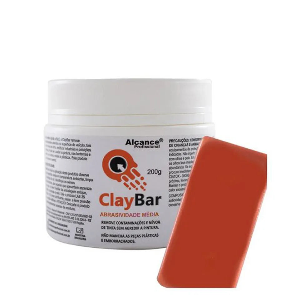 CLAY BAR ABRASIVIDADE MEDIA 200G ALCANCE