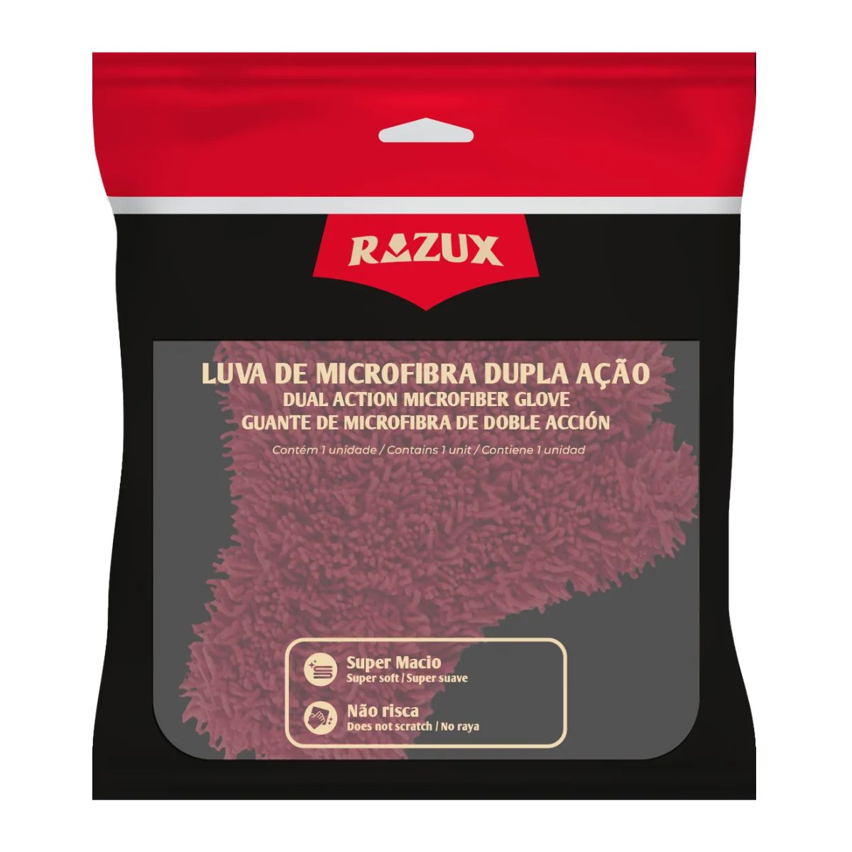 LUVA DE MICROFIBRA DUPLA ACAO RAZUX