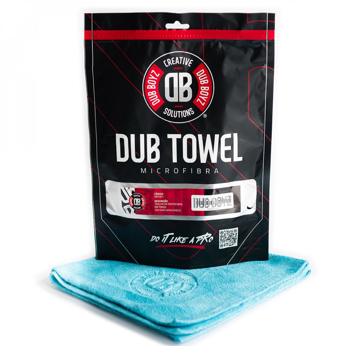 TOALHA DE MICROFIBRA - DB TOWEL 350 GSM 40X40CM AZUL DUB BOYS
