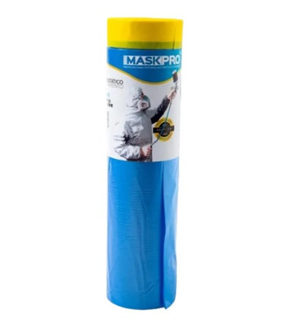 FILME PLASTICO COM FITA PARA MASCARAMENTO 1,5Mx20M AZUL MASKPRO