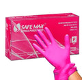 LUVA NITRILICA ROSA SAFEMAX TAM P SUPERMAX