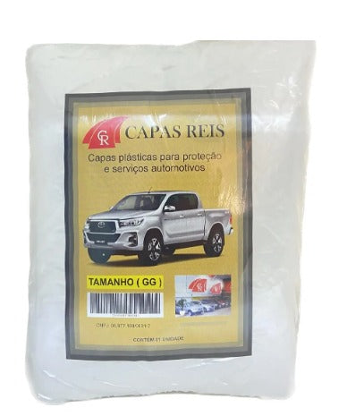 CAPA PLASTICA PARA CARRO TRANSPARENTE COM ELASTICO TAMANHO GG CAPAS REIS