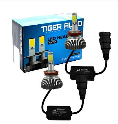 SUPER LED H11 COM REATOR SEM COOLER 6000K 12/24V LUM 2200 22W TIGER AUTO