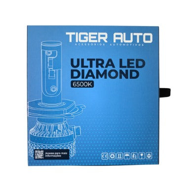 LED DIAMOND 6500K H27 16V LUM 8000 60W COOLER/REAT/CANCELLER TIGER AUTO