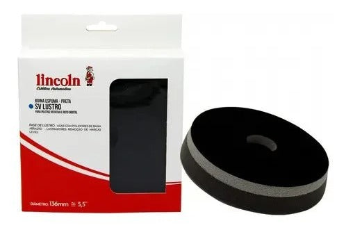 BOINA ESPUMA VELCRO PRETA LUSTRO MACIA 5,5 POLEGADAS LINCOLN