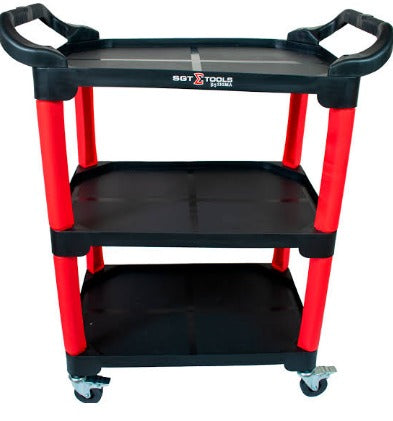 CARRINHO 3 BANDEJAS VERMELHO SIGMA TOOLS