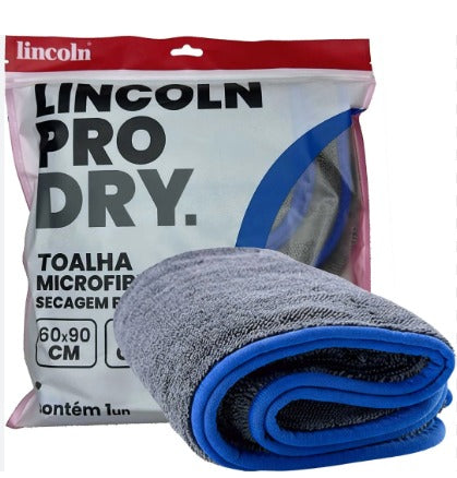 MICROFIBRA DE SECAGEM PREMIUM CINZA 60x90CM 600GSM LINCOLN