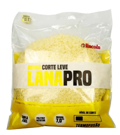 BOINA DUPLA FACE LANA PRO FIO AMARELO CORTE LEVE/REFINO 7 POLEGADAS LINCOLN