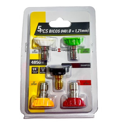 KIT 5 BICOS ADAPTADOR PARA LAVADORA 1,21MM SIGMA TOOLS