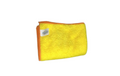 FLANELA MICROFIBRA AMARELA BORDA LARANJA 37X57cm 330gsm HENDA