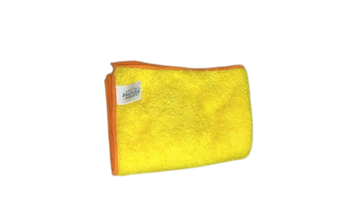FLANELA MICROFIBRA AMARELA BORDA LARANJA 37X57cm 330gsm HENDA