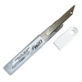 LAMINA PARA ESTILETE AÇO CARBONO 9MM 2-061 30º SEMI PROFISSIONAL C/ 10 UNIDADES EXFAK