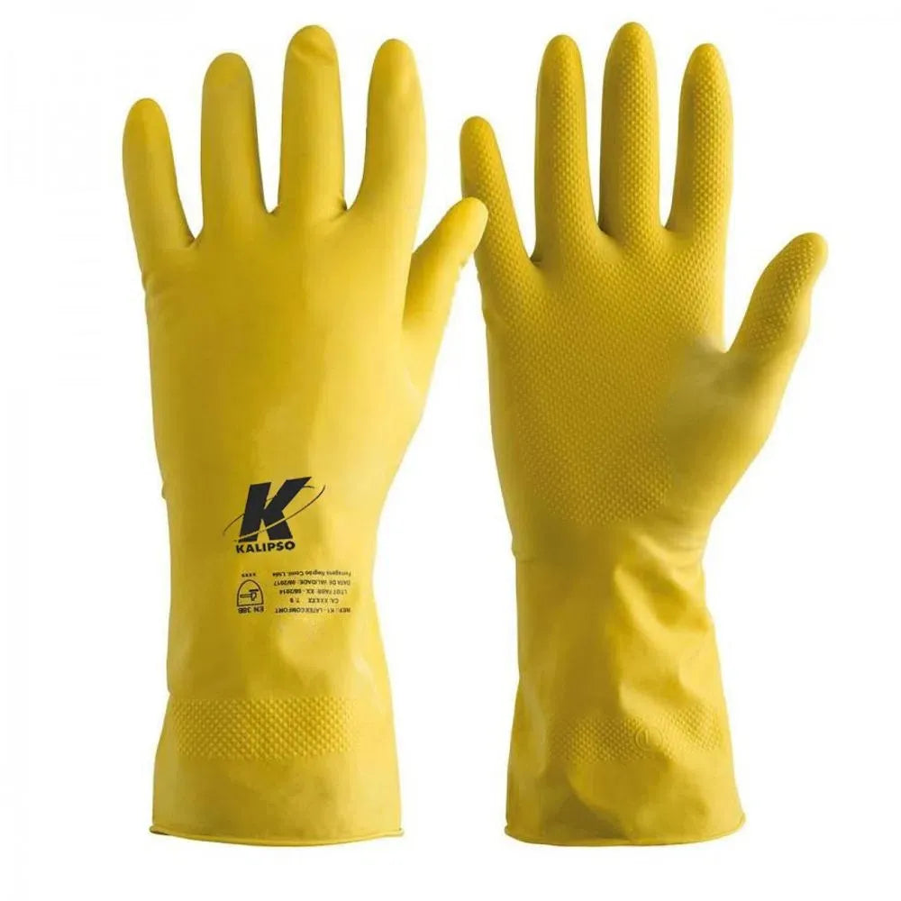 LUVA LATEX KAL AMARELO TAMANHO 07-P KALIPSO