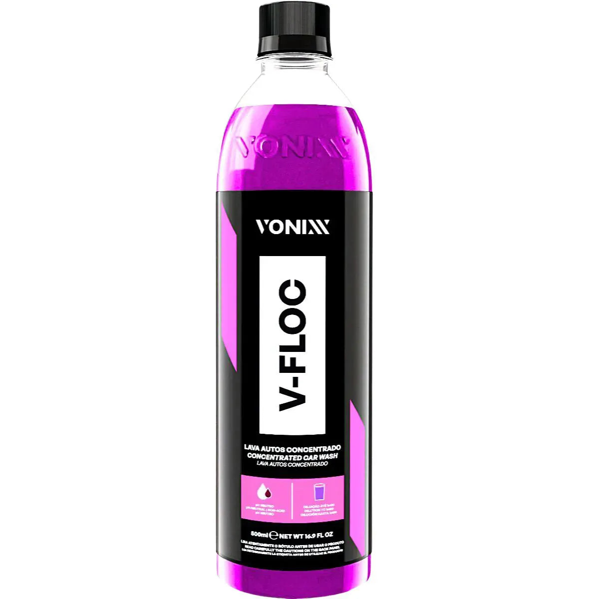 V-FLOC SHAMPOO NEUTRO LAVA AUTOS SUPER CONCENTRADO 500ML VONIXX